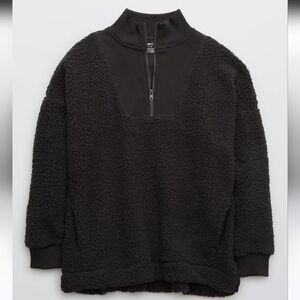 Aerie,NWT, Dream Sherpa Quarter Zip Sweatshirt,XS